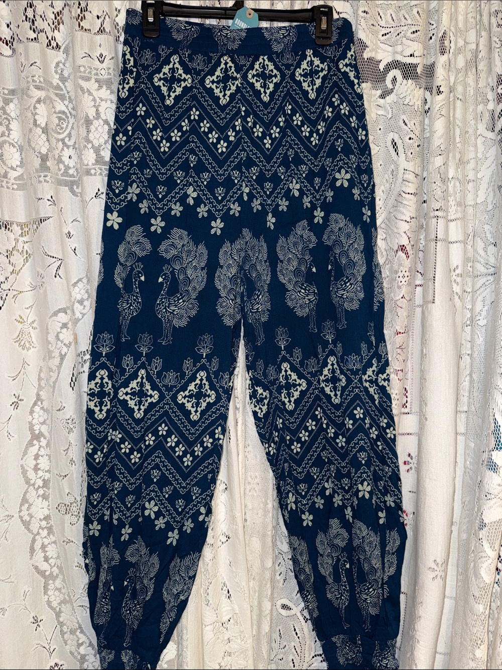 EARTHBOUND boho peacock joggers